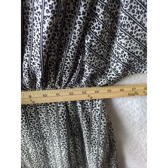 LILI SIDONIO Dress‎ Women Medium Striped Animal Print Lined Boho 3/4 Sleeve - Picture 13 of 15